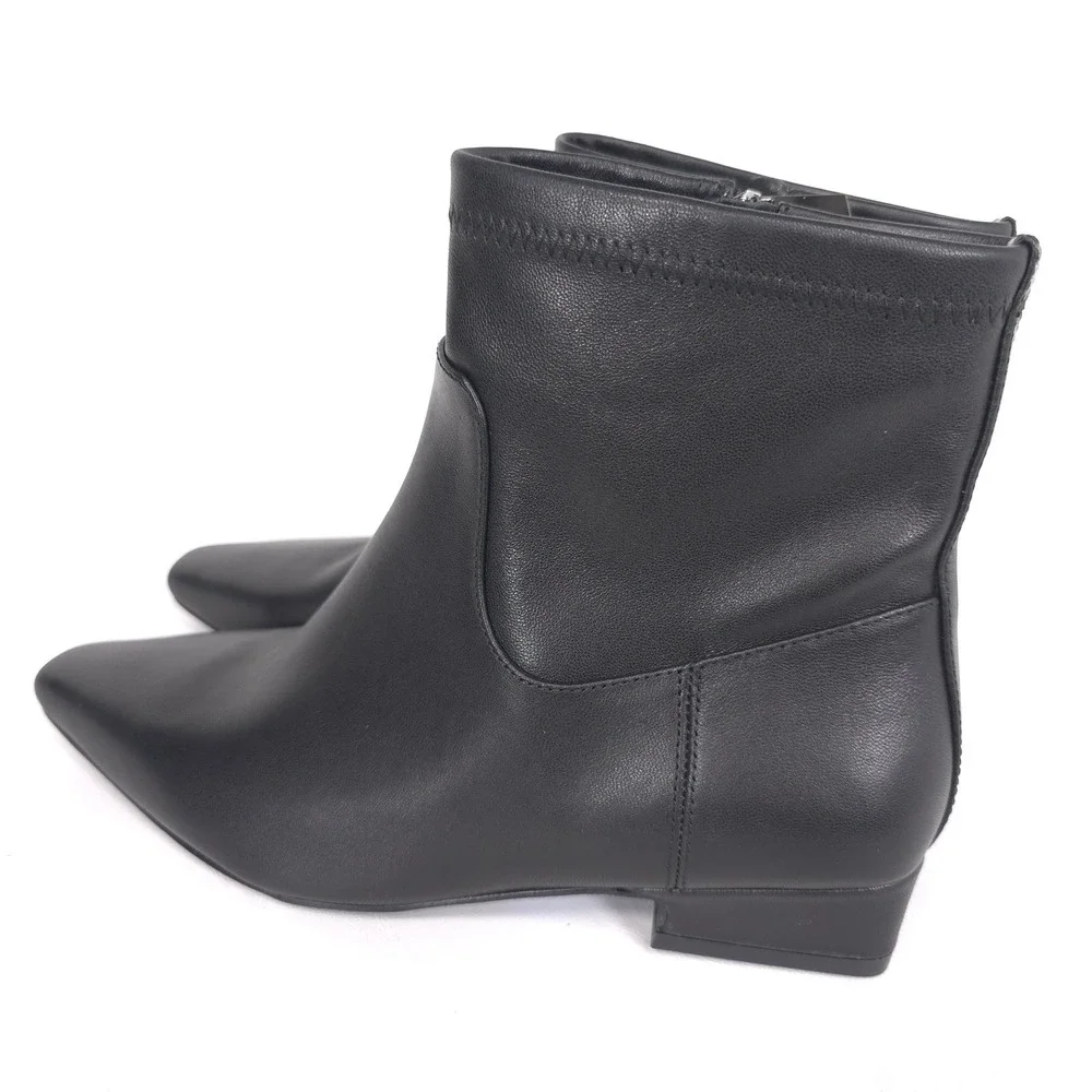 JASON‎ WU New GENUINE LEATHER Ankle Zip Booties Women's 7.5 Kolin Boots Pointed